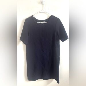Boden Long Navy Ribbed Shift Dress Short Sleeve 10L